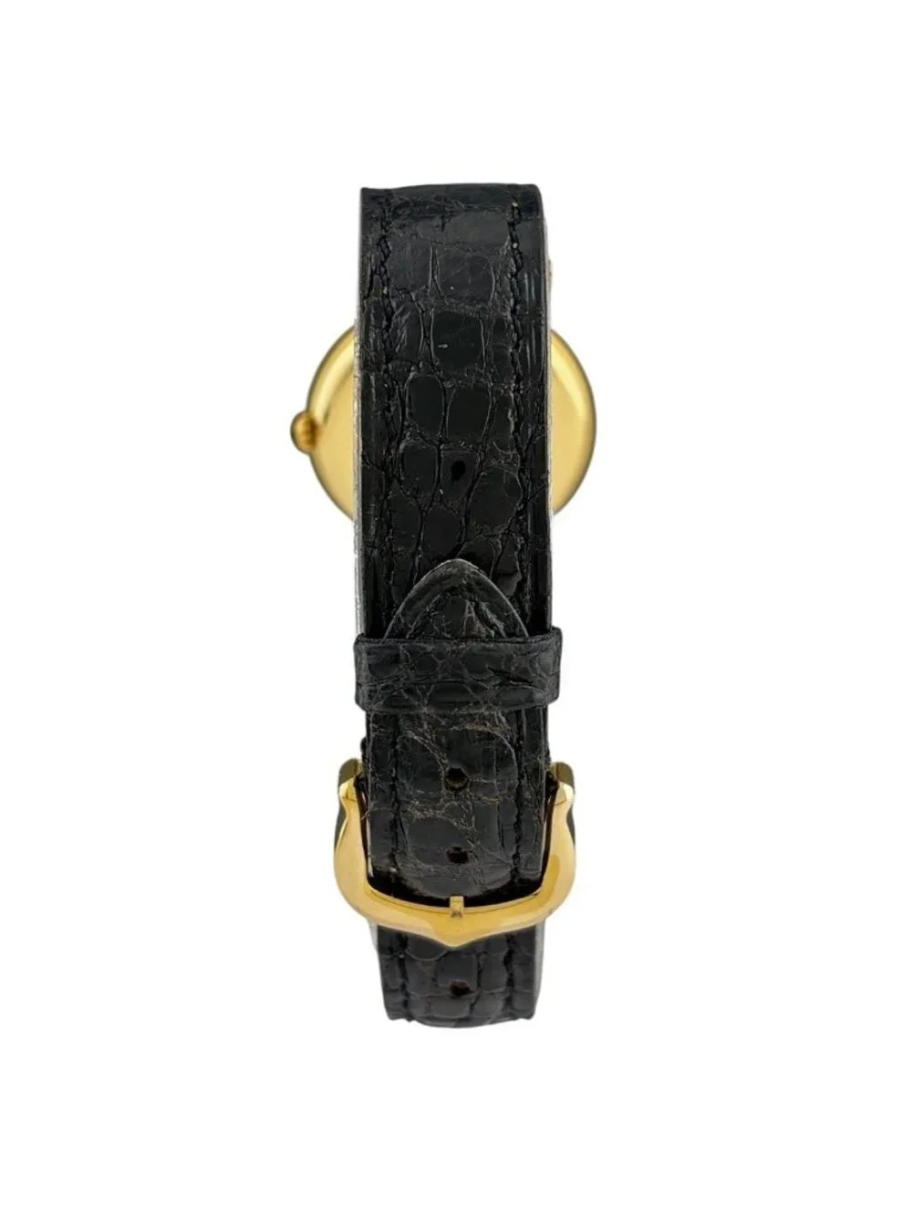 Cartier Must Vendome Watch YG Leather Quartz White